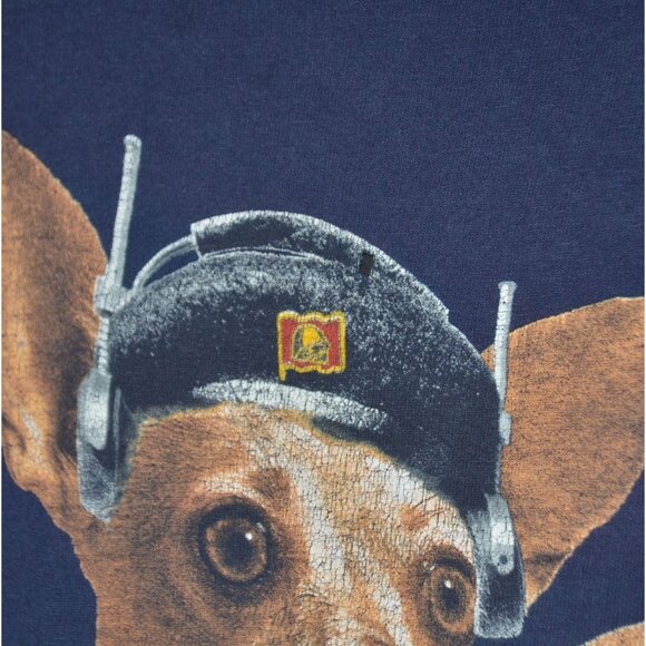 Vintage 1998 Men's Blue Taco Bell Chihuahua T-Shirt Size XL Cotton Retro - Picture 3 of 8